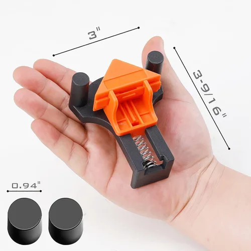 Miniatura 6 de Abrazaderas multiangulares ajustables de 60/90/120 grados para carpintería, juego de 4, abrazadera de ángulo recto con resorte para herramientas