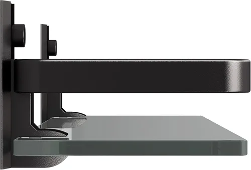Miniatura 5 de Danpoo Estante de Pared de Vidrio Templado Transparente, Organizador de Montaje en Pared para Baño, Cocina (Negro Mate)