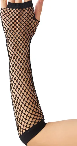 Miniatura 2 de Lone - Guantes de red sin dedos para mujer, malla de malla para brazo, emo, gótico, punk, 80, accesorios para escena