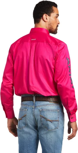 Miniatura 2 de ARIAT Camisa de sarga con logotipo del equipo para hombre Negro