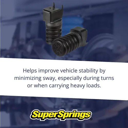 Miniatura 6 de SuperSprings SSR-117-47 SumoSprings negros traseros izquierdo y derecho se ajustan al F150 4x4 2009 2020 Reduce el hundimiento trasero, disminuye