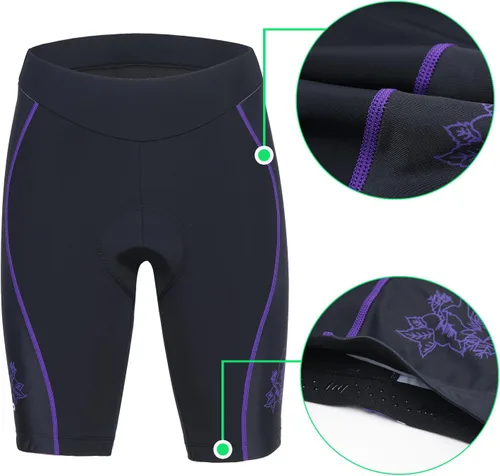 Miniatura 5 de beroy Cycling Shorts for Women with 3D Gel Pad Breathable Bike Shorts with Rear Mesh Panel
