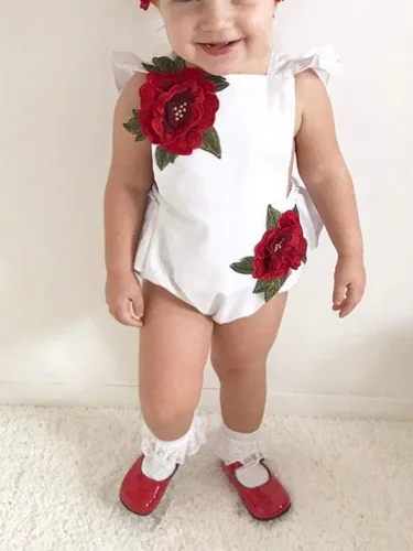 Miniatura 2 de Mameluco para bebé y niña, ropa floral para el verano, traje de verano