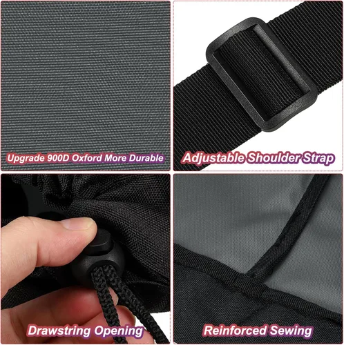Miniatura 3 de PATIKIL Bolsa de repuesto para silla de campamento de 48 pulgadas, bolsa plegable para silla de campamento 900D Oxford bolsa de transporte de boca