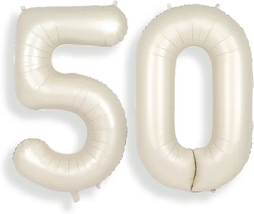 Miniatura 14 de SUWEN Globos de helio grandes de 102 cm (40 pulgadas) con letra S en color crema. Globos grandes de papel de aluminio con letra en helio, de A a Z.