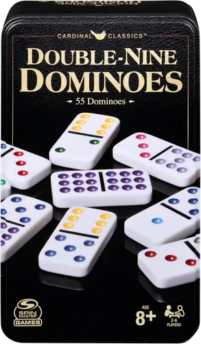 Miniatura 10 de Spin Master Games, soportes de dominó de madera, juego de 4 bandejas para dominó Tren Mexicano, juegos de dominó, juego clásico, juego para niños