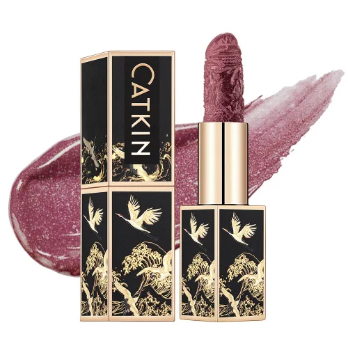Miniatura 16 de Catkin Lápiz labial semimate hidratante de color de alto impacto infundido con vitamina E y aceite de aguacate, textura suave y sedosa, acabado mate