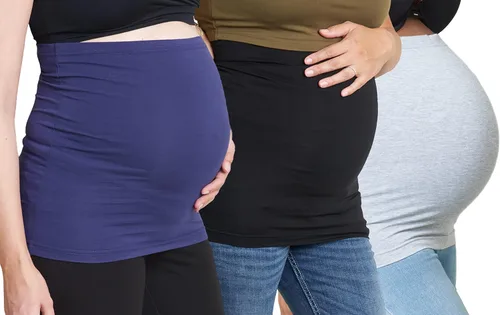 Miniatura 31 de Bandas para el vientre: disponibles en 8 tamaños y 7 colores. Extensor de camisa de maternidad y posparto, 3 paquetes para todas las etapas