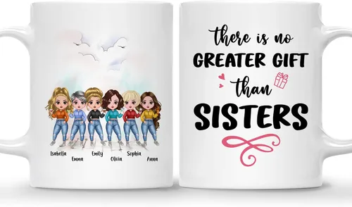 Miniatura 17 de GOSSBY Taza personalizada (2 Sisters) ¡Aparentemente somos problemas cuando estamos juntos, quién sabía! Taza personalizada para mejor amiga