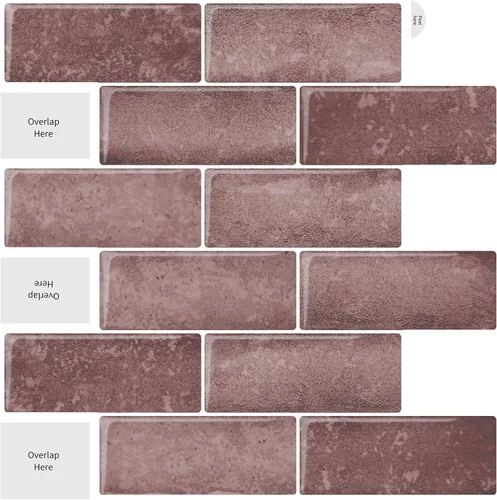 Miniatura 11 de Azulejos de metro verde pavo real de 10 hojas para despegar y pegar, azulejos autoadhesivos 3D para cocina, baño, azulejos de mosaico adhesivo de 12