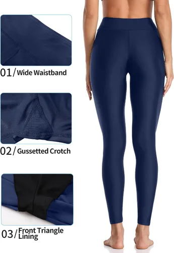 Miniatura 10 de ATTRACO Pantalones de natación de talle alto - Leggings de natación para mujer