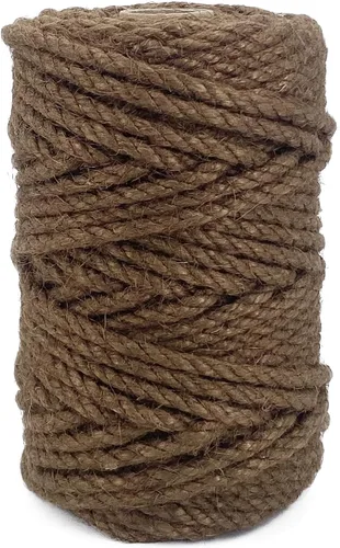 Miniatura 9 de Leecogo Cuerda de yute de 4.5 mm 30 metros de cuerda natural para manualidades, macramé, bricolaje, postes para gatos, reparación y recuperación