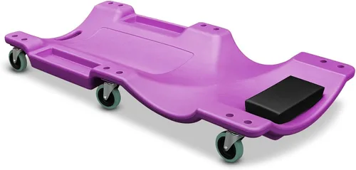 Miniatura 11 de Auto Dynasty Tablilla rodante de 40 pulgadas para reparación mecánica automotriz en el garaje, de perfil bajo, con luz LED y reposacabezas Negro