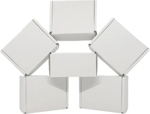 Cajas de 4x3x2 pulgadas Czofnjesi pequeñas blancas para correo, cajas de regalo de cartón corrugado reciclables para embalaje y envío, juego de 10