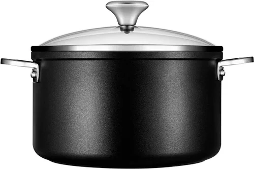 Miniatura 3 de Le Creuset Olla antiadherente endurecida PRO con tapa de vidrio, 6.3 cuartos de galón.
