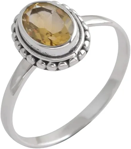 Miniatura 7 de 925 Sterling Silver Designer Ring Natural Gemstones & Brilliant Stones Handmade Bohemian Jewelry Healing Crystals Birthday Elegant Promise