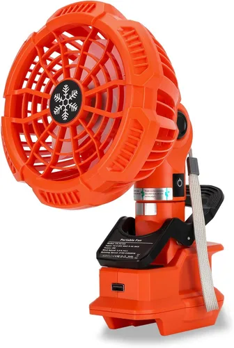 Miniatura 8 de Taingwei Ventilador portátil con control remoto para batería de litio BLACK+DECKER de 20 V, ventilador de camping con 3 ajustes de velocidad