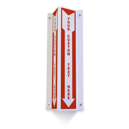 Miniatura 12 de SmartSign Letrero de proyección en forma de V de dos caras con flecha hacia abajo, 18 x 4 pulgadas, 120 mil de grosor acrílico pulido que brilla