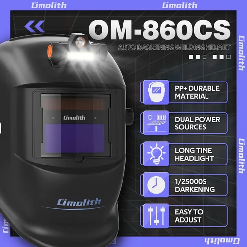 Miniatura 2 de 1/1/1/1 Casco de soldadura con oscurecimiento automático, color real, con luz, funciona con energía solar, con sombra ancha 4/9-13 para TIG, MIG