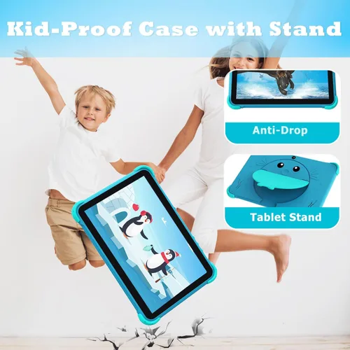 Miniatura 4 de Tablet para niños de 10 pulgadas, tablet para niños, tabletas Android para niños pequeños con estuche, tabletas para niños con control parental