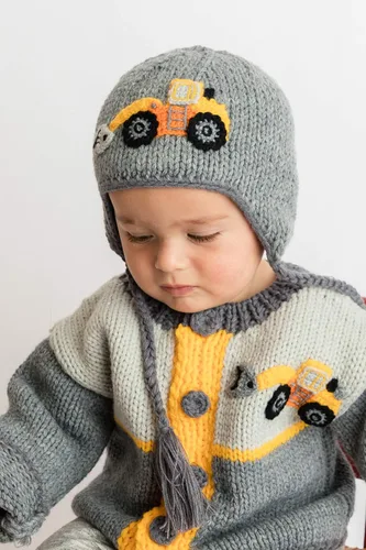 Miniatura 2 de Huggalugs Sombrero de punto para bebé y niño pequeño, gris