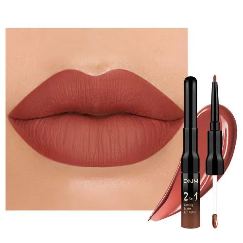 Miniatura 27 de evpct 3 Piezas Delineador de Labios Mate Ciruela Oscuro Morado Rosa Rojo Oscuro y Juegos de Lápiz Labial Líquido para Mujeres de Larga Duración