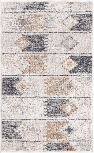 Miniatura 3 de Unique Loom Eco Southwestern Collection - Alfombra rectangular de 2 pies x 3 pies, color marfil y negro