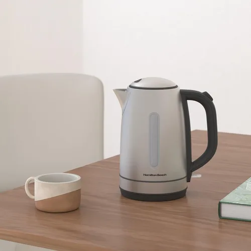 Miniatura 2 de Hamilton Beach - Tetera eléctrica de té, hervidor y calentador de agua, 1.7 litros, sin cable, 1500 vatios para ebullición rápida, apagado