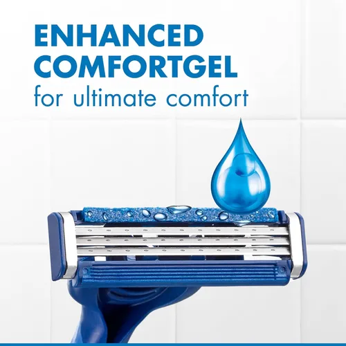 Miniatura 5 de Maquinillas de afeitar desechables Gillette Sensor3 Comfort para hombres, 8 unidades, Lubrastrip se desliza fácilmente sobre tu piel