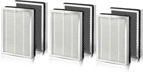 Miniatura 7 de 25 filtros de repuesto para 25 purificadores de aire S1/W1/B1, filtro de carbón activado H13 True HEPA 3 en 1, paquete de 2 filtros