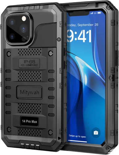 Miniatura 27 de Mitywah Funda impermeable para iPhone 7/iPhone 8 / iPhone SE 2020, funda de metal resistente de grado militar, protección de cuerpo completo