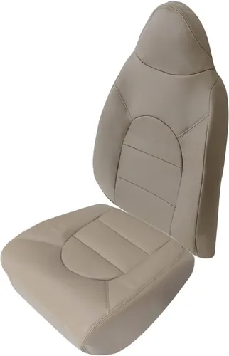 NLQR Fundas de asiento de repuesto para parte inferior y superior del lado del conductor, cuero de microfibra marrón compatible con Ford F250 F350