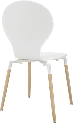 Miniatura 4 de Modway Path Mid-Century Modern - Dos sillas de cocina y comedor en color blanco