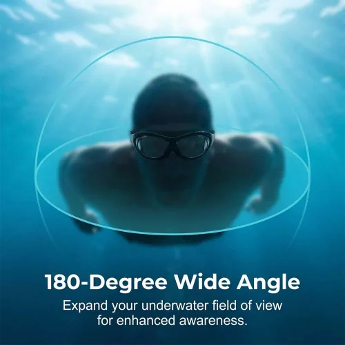 Miniatura 4 de Fliwos Gafas de natación para hombres y mujeres, gafas de natación antivaho con tapones integrados para los oídos, correa ajustable con sello