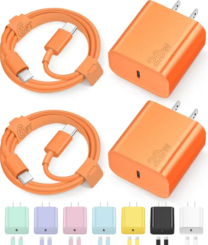 Miniatura 16 de Cargador tipo C para iPhone 17, 16, 15, carga rápida, cargador USB C, con 2 cables de 6 pies para iPhone 17/17 Plus/17 Pro Max/16/16 Plus/16 Pro