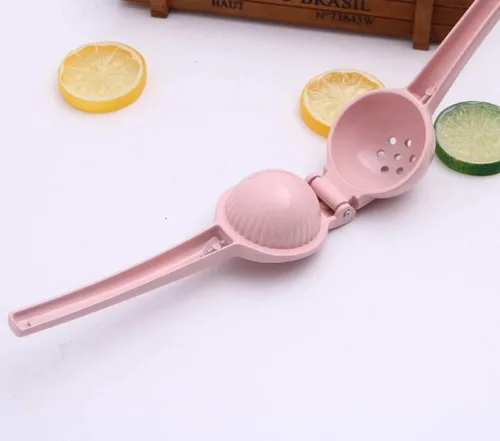 Miniatura 8 de Exprimidor manual de metal cítrico limón lima exprimidor, exprimidor de frutas, metal, herramienta de cocina (rosa)