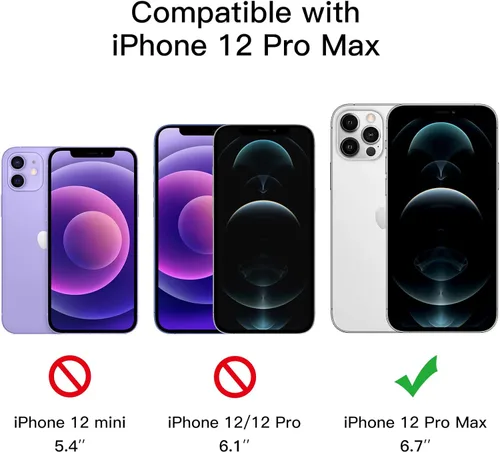 Miniatura 2 de JETech Protector de pantalla de cobertura completa de privacidad para iPhone 12 Pro Max de 6.7 pulgadas, película de vidrio templado antiespía