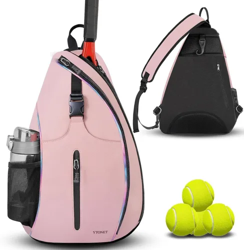 Ytonet - Bolsa de tenis, mochila de tenis para colgarse, bandolera resistente al agua para hombres y mujeres, compatible con raquetas de Pickleball