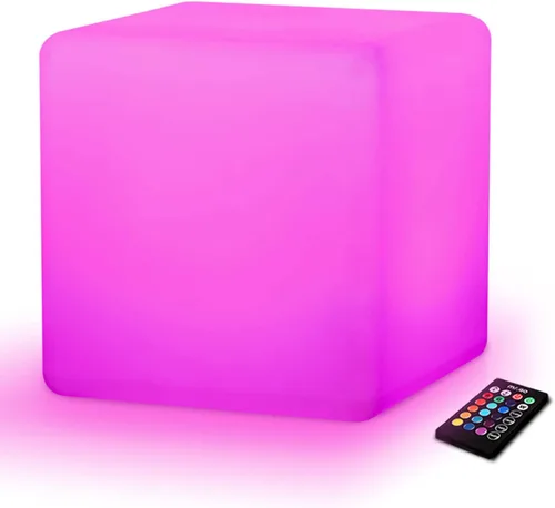 Miniatura 16 de Mr.Go Lámpara de ambiente de luz nocturna LED regulable de 4 pulgadas para niños y adultos, 16 colores RGB, 8 niveles de atenuación, 4 efectos