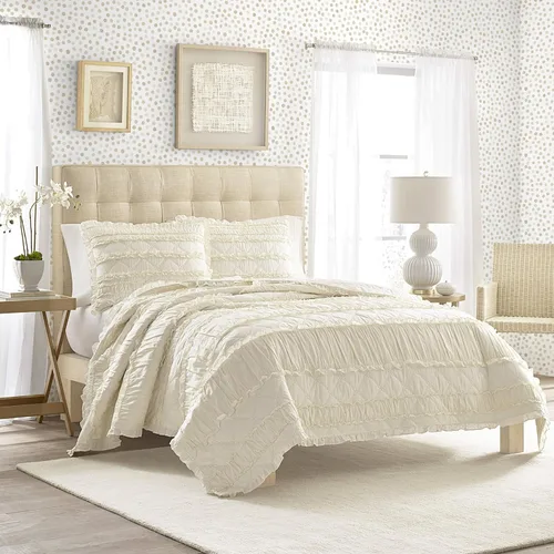 Miniatura 6 de Dimoon Papel Tapiz Despegar y Pegar de 17.3''x78.7'' Boho Beige Papel de Contacto Natural Moderno de Lunares Blancos Papel Tapiz Removible para Baño