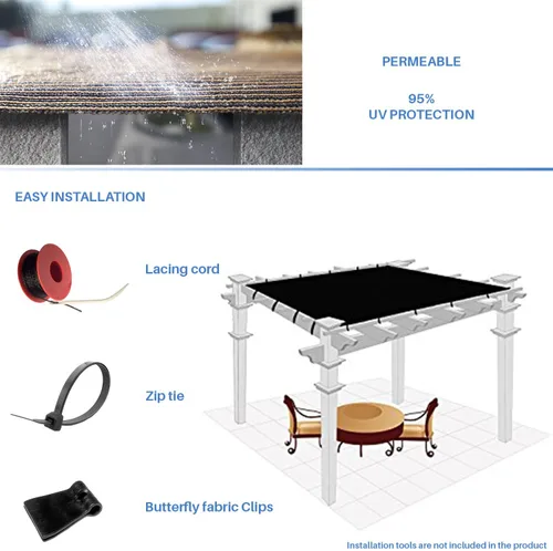 Miniatura 6 de E&K Sunrise - Rollo de tela para sombra solar de 12 x 2 pies, para exteriores, para patio, jardín, terraza, invernadero (marrón)