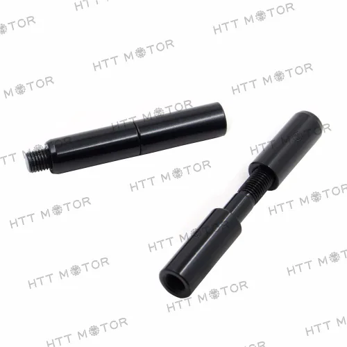 Miniatura 7 de MT387-001 - Kit de extensiones de espejo negro de 2 pulgadas compatible con Harley Softail Sportster Dyna Touring