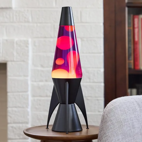 Miniatura 4 de Lava The Original Lamp - 14.5" Evenfall - Lámpara de movimiento líquido retro cohete - Cera amarilla y líquido púrpura - Artículo #2391