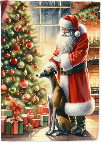 Miniatura 98 de Caroline's Treasures DAC4159CHF - Bandera de casa de Husky siberiano y Papá Noel para porche, grande, para colgar en la pared, poliéster