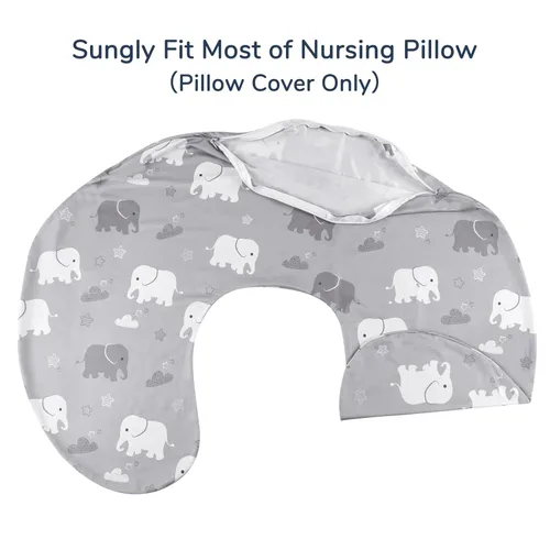 Miniatura 2 de Funda de almohada de lactancia, funda de almohada de lactancia materna de elefante para bebés niños y niñas, funda de almohada de lactancia