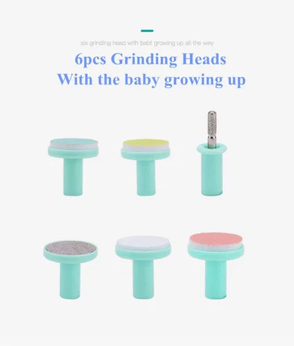 Miniatura 6 de Limpiador de uñas para bebés – Kit de cortaúñas eléctrico seguro – recortador de uñas para recién nacido o para niños y niñas de los pies – funciona