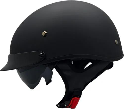 Miniatura 15 de Vega Warrior Casco de media cara para motocicleta con protector solar/Tamaño ajustable DOT Casco de calavera de media cara para bicicleta, crucero