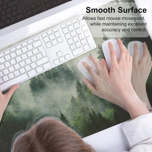 Miniatura 5 de QIYI Alfombrilla grande para mouse, alfombrilla de escritorio extendida para escritorio, alfombrilla de mouse impermeable de piel sintética