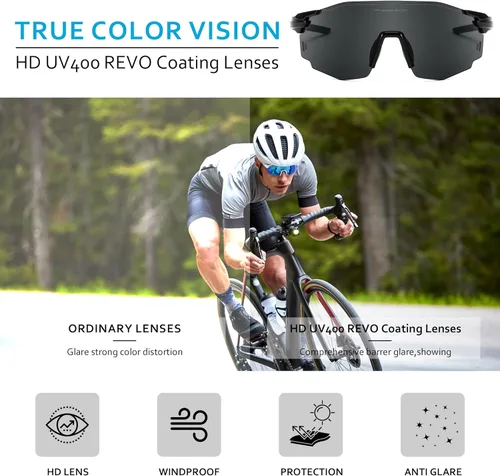 Miniatura 2 de FEISEDY Gafas de sol deportivas sin montura para hombres y mujeres Tr90 Marco para ciclismo Pesca Correr B0116