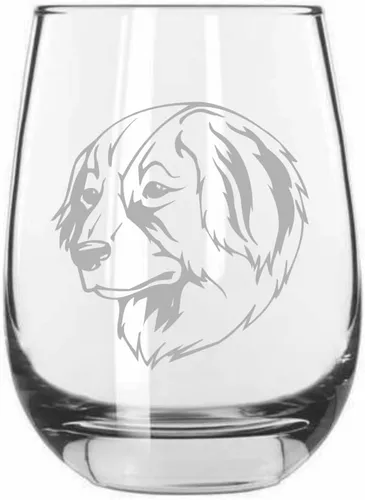 Miniatura 216 de Sakhalin Husky Dog - Copa de vino grabada personalizada de 15.25 onzas sin tallo